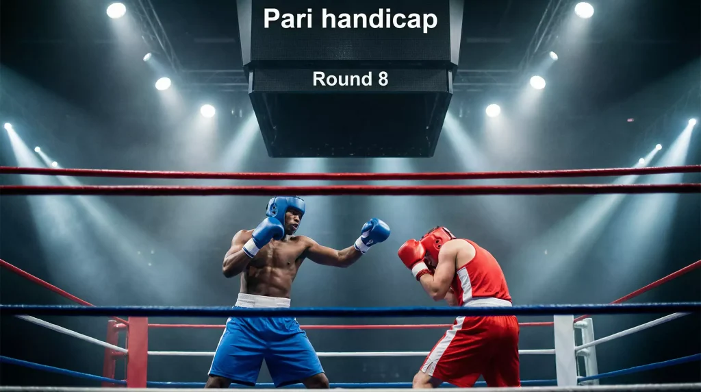 Handicap boxe — tableau de score montrant l